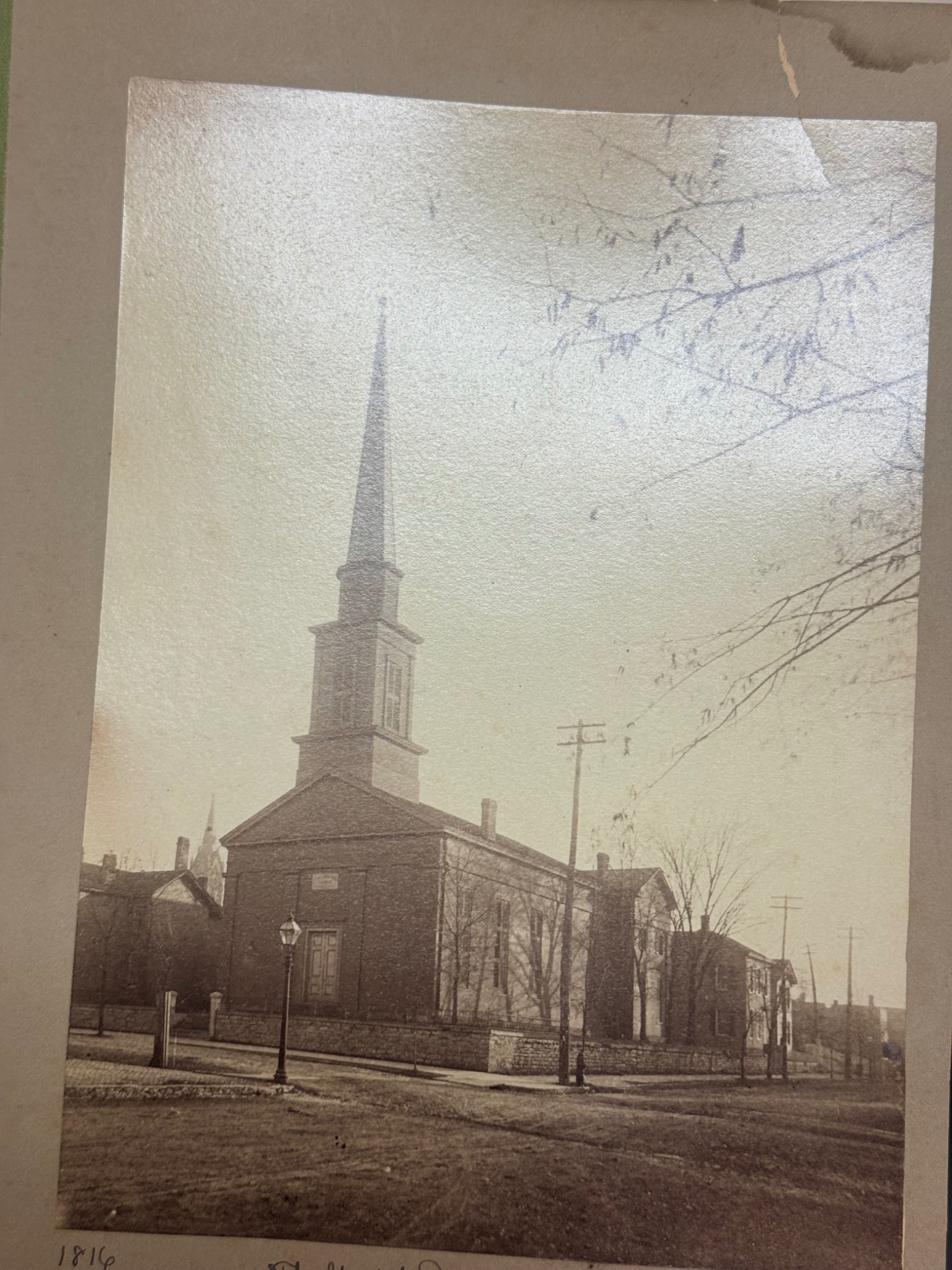 Historic exterior of the United Presbyterian Church in Hamilton